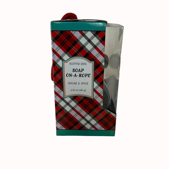 Scottie Dog Bath Soap On A Rope Sugar Spice Scent Shower Decorative Guy Gift - Picture 9 of 10